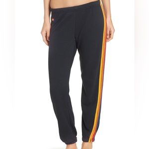 Aviator Nation Stripe Sweatpants in Charcoal
